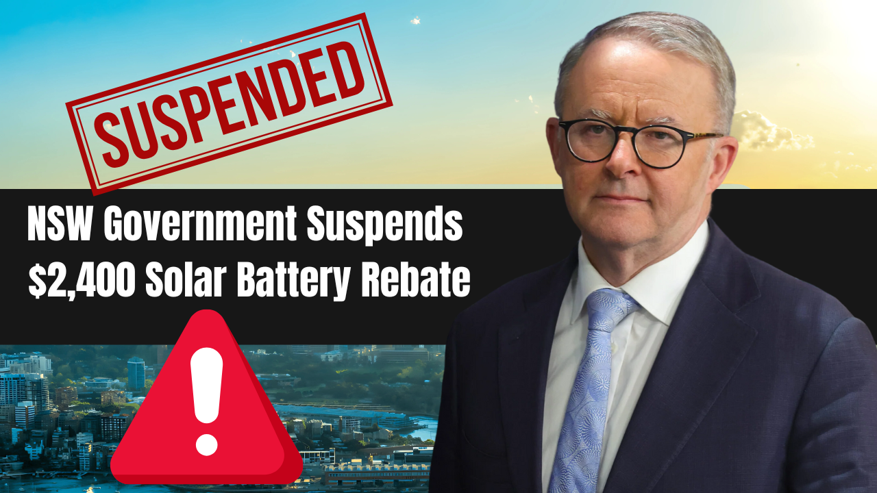 NSW Government Suspends $2,400 Solar Battery Rebate